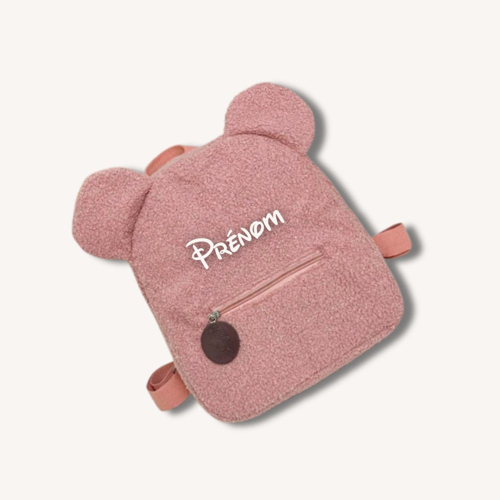Bestickter Teddy-Rucksack für Kinder in Rosa