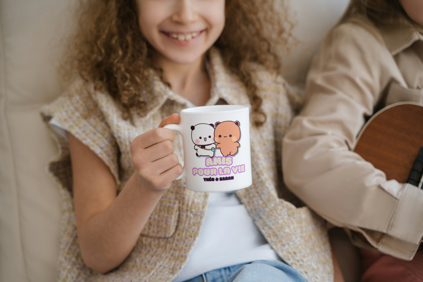 Personalisierte Tasse „Freunde fürs Leben“.