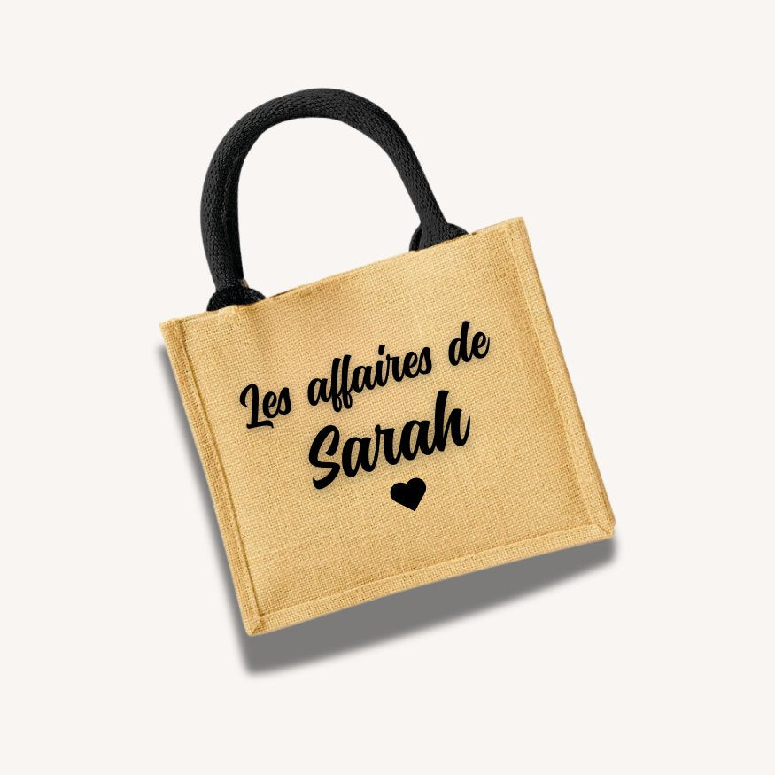 Gepersonaliseerde jute bag 26x22cm