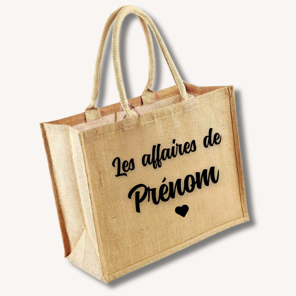 Gepersonaliseerde jute tas 42x33cm 