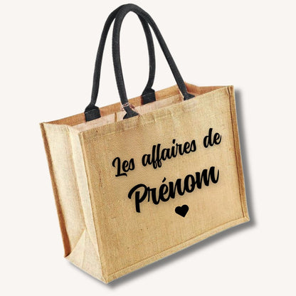 Gepersonaliseerde jute tas 42x33cm 